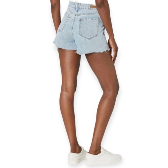Blank NYC 8 (29) NWT Reeve High-Rise Cutoff Shorts Denim Womens Distressed - Picture 2 of 13